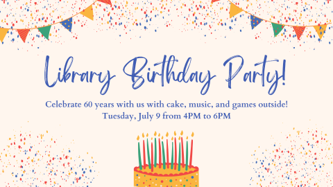 library birthday party banner
