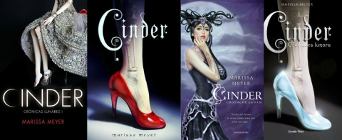 Various covers of the book, Cinder