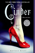 Book cover: Cinder's foot with red high heel