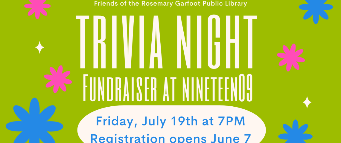 trivia night fundraiser at nineteen09 banner