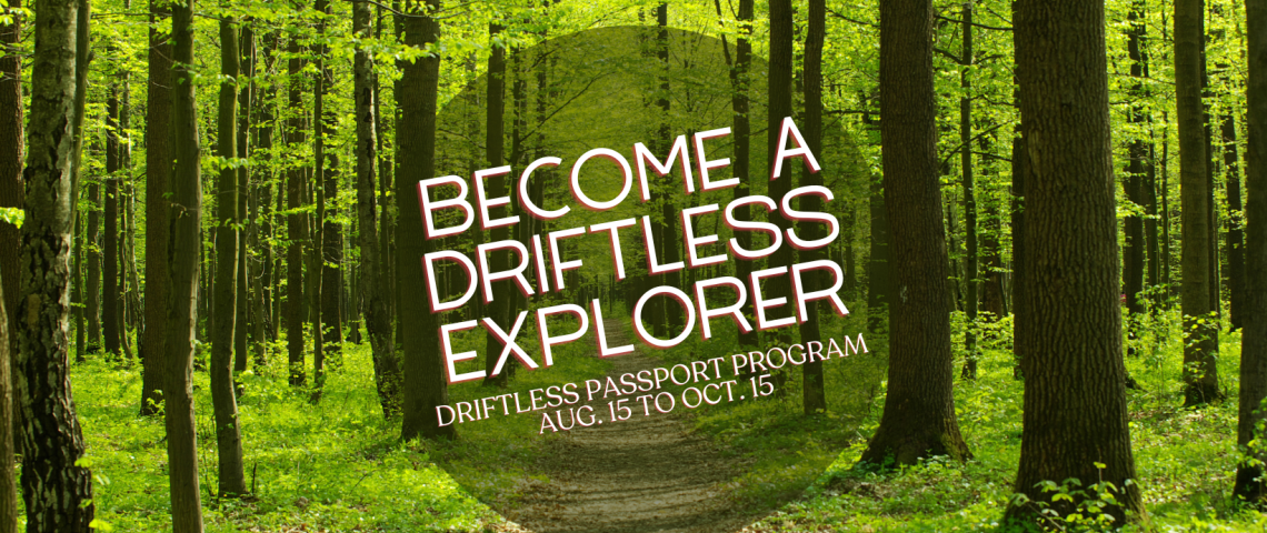 become a driftless explorer with trees in the background